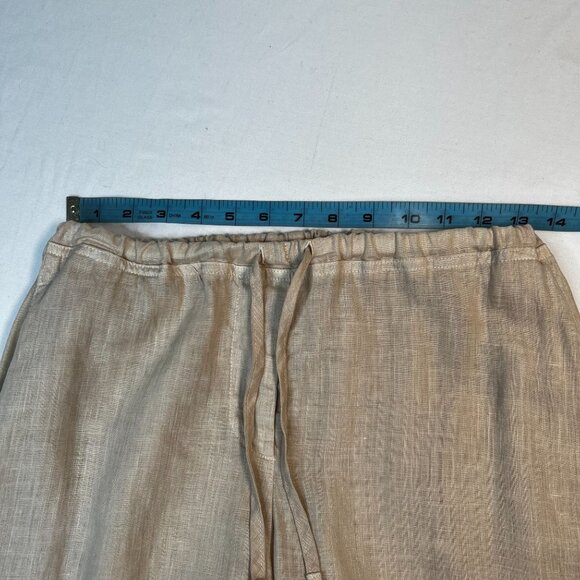 CP Shades Hampton Tapered Pants Linen Dune Natural Neutral Cropped Medium - Picture 7 of 11